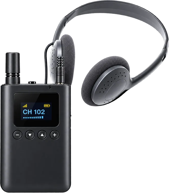 Récepteur tour guide avec casque